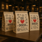 Saco Kraft delivery amo doces - Imagem 4