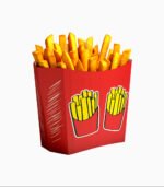 Embalagem batata frita delivery