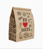 Saco Kraft delivery amo doces