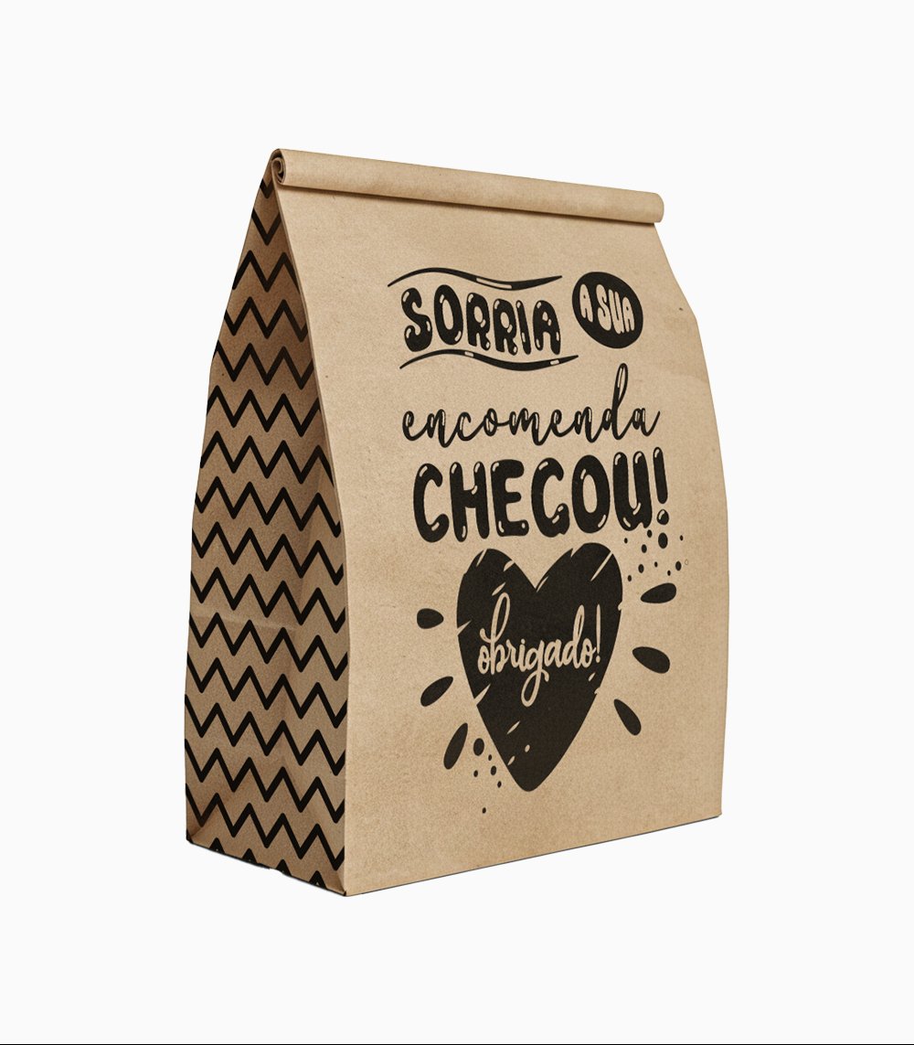 sacola-3-perfil-semfundo Saco Kraft delivery sorria sua encomenda chegou - Imagem 1